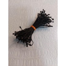 Тычинки двусторонние(блестки) 60*2мм цв. черный, цена за 100 шт